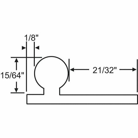 STRYBUC Glass Door Track Extrusion 16-217-6